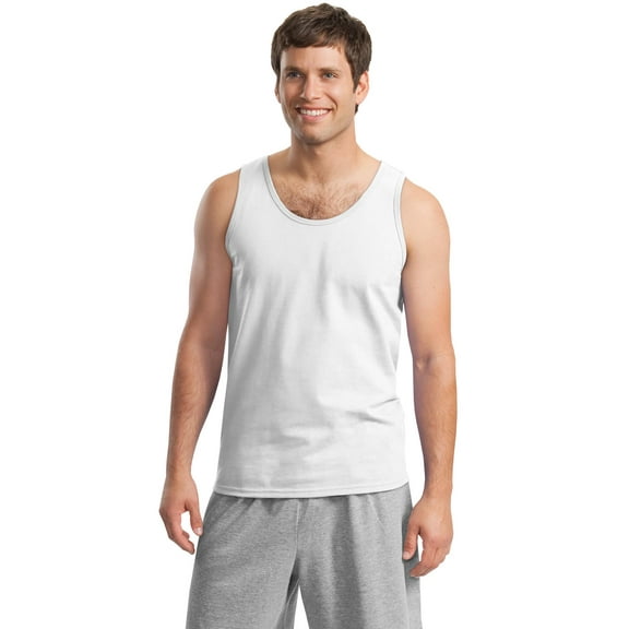 Gildan Men's 100 Percent Cotton U Neck Tank Top. 2200
