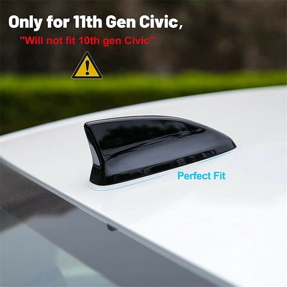 Glossy Black Roof Shark Fin Antenna Aerial Top Cover For Honda Civic 2022-2023