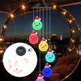 thumbnail image 3 of LED árbol de vidad luz solar carillón , lámpara colgante de jardín impermeable, decoración al aire libre para terraza / fie Monigote de nieve Baoblaze luz de carillón de viento, 3 of 8