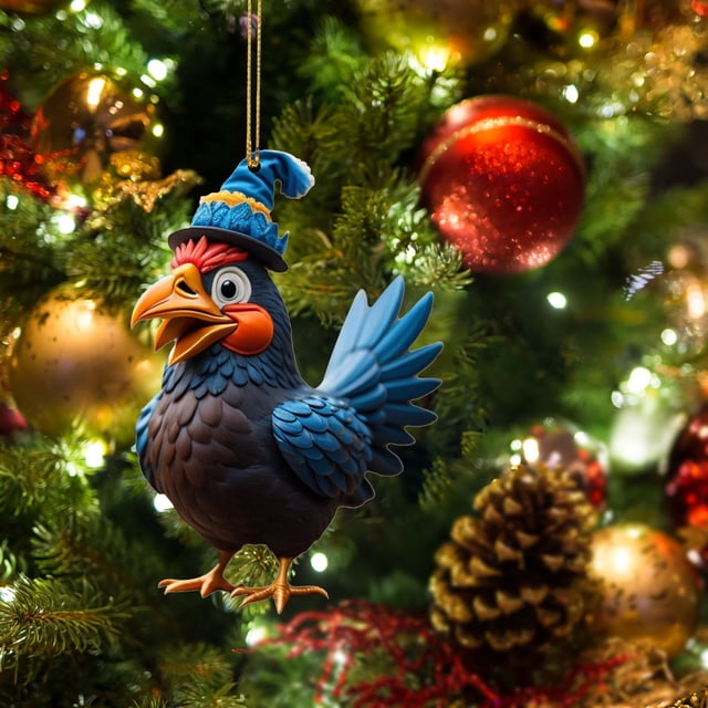 Colgante de Gallo para Coche Xihbxyly Adorno para Árbol de Navidad