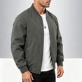 thumbnail image 6 of Agkizg Men's Fall Winter Jackets, Solid Lightweight Zip Up Jacket Long Sleeve Casual Outerwear with Zipper Side Pockets, 6 of 6