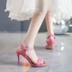 thumbnail image 5 of 2024 Zapatos de mujer de alta calidad, sandalias de verano para exteriores para mujer, sandalias de fiesta con tacón alto y punta abierta con hebilla de una palabra para mujer, 5 of 5