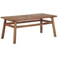 thumbnail image 2 of Walker Edison Vincent Patio Wood Coffee Table - Brown, 2 of 2