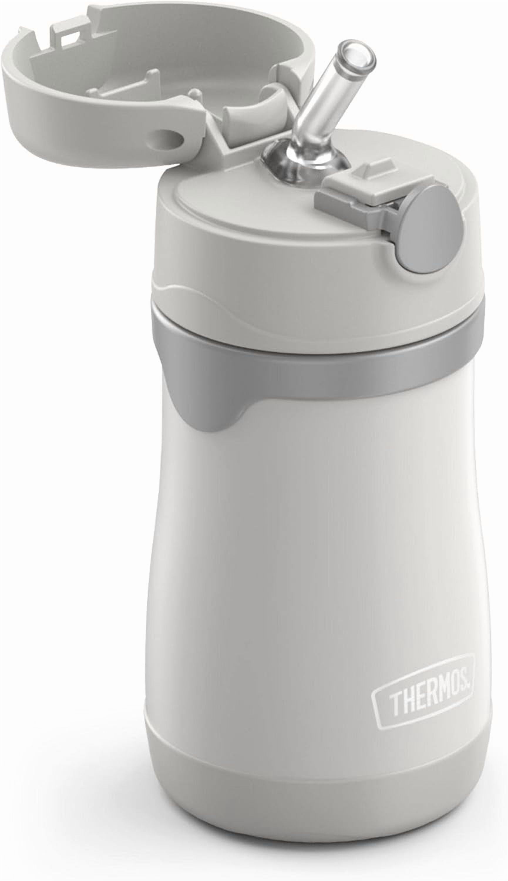 General Baby 10 oz. Stainless Steel Bottle with pop-up straw, Elephants