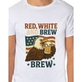 thumbnail image 4 of Red White and Brew Men's Eagle Fourth of July America Short-Sleeve Novelty Funny T-Shirt, 4 of 5