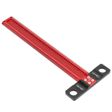 

Octpeak Hole Marking T Ruler Aluminum Alloy Wear Resistant Precise Hole T Type Scriber Gauge for Woodworking T Ruler Woodworking Scriber Hole Marking T Ruler