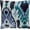 Navy, Light Blue, Teal / Heuvelton, variant on Hauteloom Zusez Throw Pillow