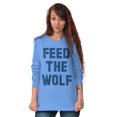 thumbnail image 3 of Feed The Wolf Sarcastic Hangry Gym Long Sleeve TShirt Men Women Brisco Brands 2X, 3 of 6