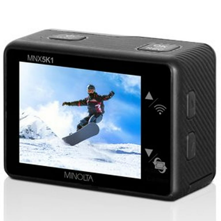Minolta MNX5K1 Action Camera Kit - 5K Ultra HD, 24 MP, Waterproof