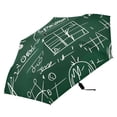 thumbnail image 3 of ALAZA Science Note Green UPF 50+ Compact Folding Umbrella for Rain Travel Umbrella Packable, 3 of 8
