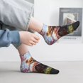 thumbnail image 5 of Bingfone Romantic Floral Bear Design Patterned Men's Women's Casual Cotton Socks, 5 of 5