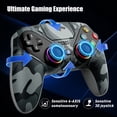 thumbnail image 6 of LED Wireless Controller for P5 PC, Bluetooth Controller with Turbo, Macro, Dynamic Vibration, 6-Axis Motion Control, 3.5mm Audio Jack, 1000mAh Battery, Speaker-White, 6 of 8