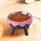 thumbnail image 5 of Comedero para perros y gatos de acero inoxidable, antideslizante, con patas altas, estructura metálica, fácil de transportar, ideal para la oficina. Base antideslizante de dos niveles., 5 of 9