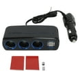 thumbnail image 2 of Car Charger Adapter,3 Sockets Dual USB Dual USB Car Charger Car Charger Solid Performance, 2 of 14
