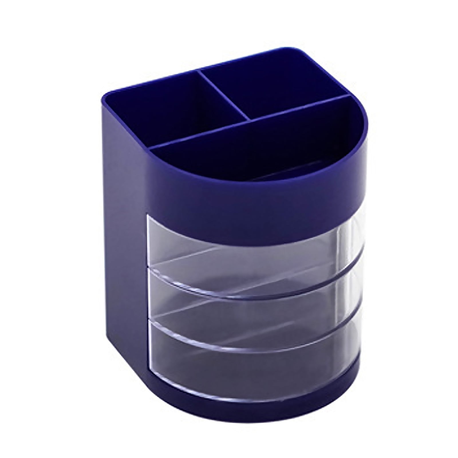 tooloflife Plastic Office Desk Pen Bin Organizer with 3 Mini Drawer Desk Storage Case Office