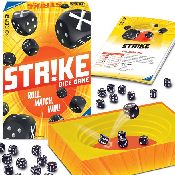 Ravensburger Strike - Juego de Dados para niños y Adultos | Actividad Divertida a Juego | Mejorador