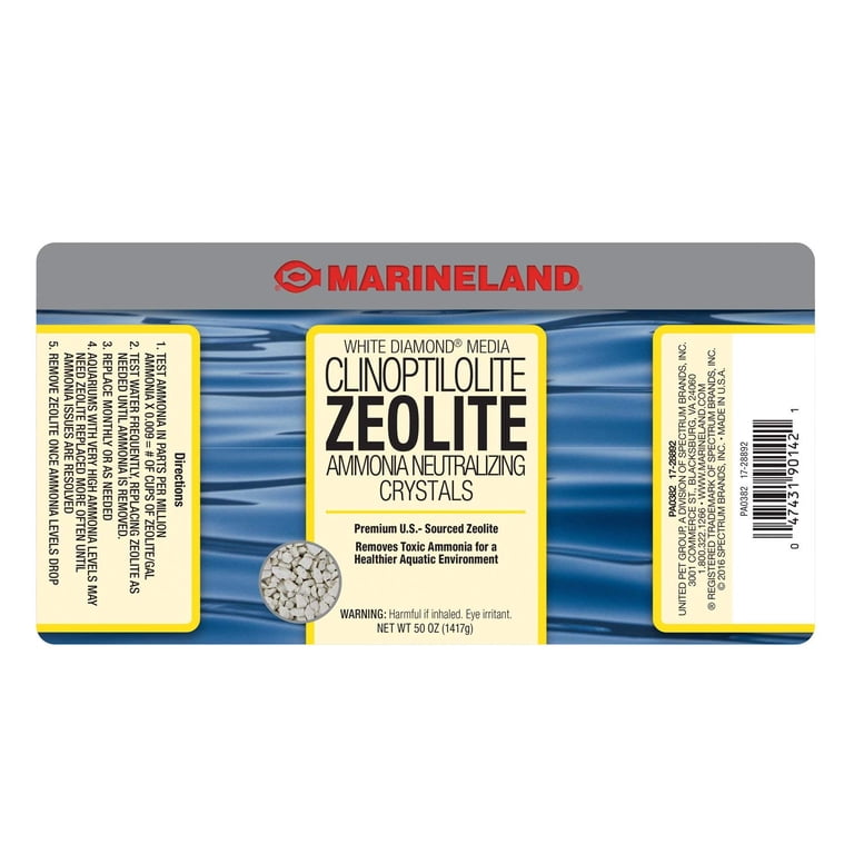 Marineland® White Diamond Zeolite, Removes Toxic Ammonia, Aquarium