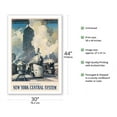 thumbnail image 2 of La Salle Street Station Chicago - New York Central System - Vintage Railroad Travel Poster by Leslie Darrell Ragan c.1945 - Fine Art Matte Paper Print (Unframed) 30x44in, 2 of 4