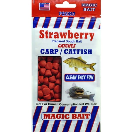 Magic Bait Strawberry Fish Dough Bait (Best Fish Bait For Catfish)