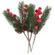 thumbnail image 1 of 4pcs Decoraciones de Navidad Lifelike Berry Ramas Ornamentos para el hogar (color surtido), 1 of 5