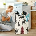 thumbnail image 5 of Yayeee Freestanding Laundry Hamper with Handle Collapsible Large Storage Basket for Clothes, Christmas Plaid Forest, 5 of 7