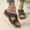 Black, variant on Tawop Women Shoes Women's Sandals Orthopedic Casual Wedge Beach Thick Sole Sandals Beige 4.5