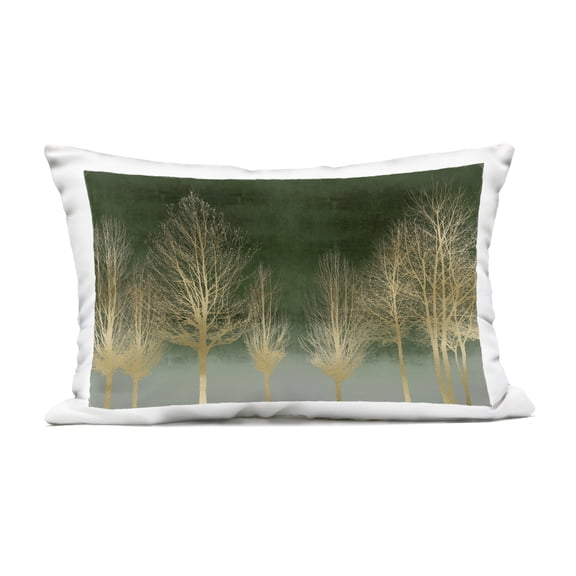 Stupell Industries Gold Gradient Forest Design by Kate Bennett Outdoor Printed Pillow