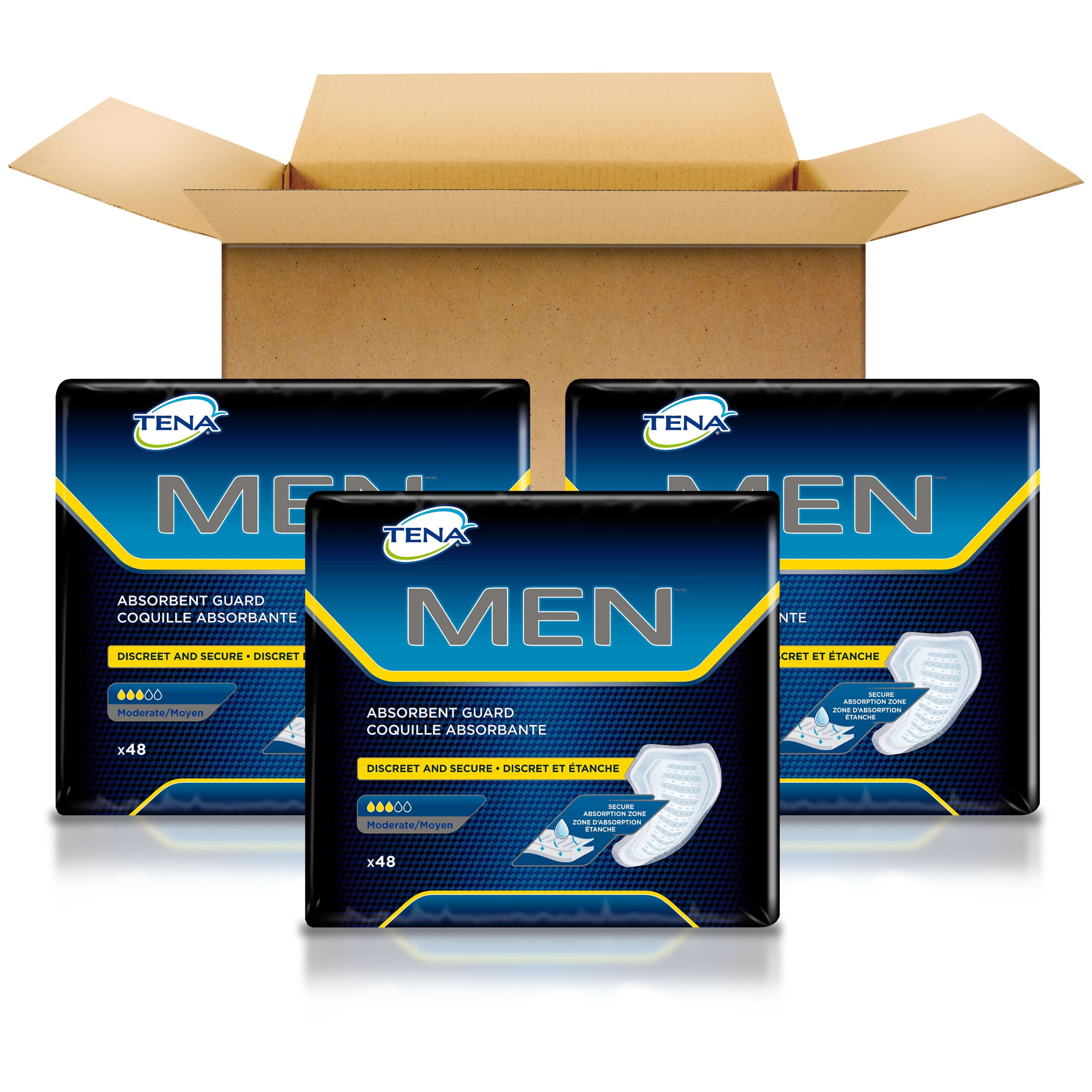 TENA Men Maximum Male Incontinent Pad Contoured 8 L 50600, Maximum, 20 Ct,  20 ct - Foods Co.