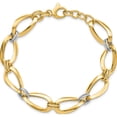 thumbnail image 4 of 14k Two-tone Polished D/C Fancy Link Bracelet, 4 of 5