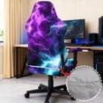 thumbnail image 4 of Yuyamidu Lightning Print Gaming Chair Cover 4 Piece with Armrest Covers Soft Gaming Chair Covers Slipcovers Scratch Proof Removable Protector for Reclining Racing Gaming Game Chairs, 4 of 7