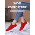 thumbnail image 6 of TIREOW Women’s Fashion Athletic Running Slip-on Sneakers - Breathable Mesh Lace - Up Shoes with White Soft Sole and Stylish Accents​ Tennis Sneakers, 6 of 8