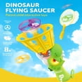 thumbnail image 3 of Interactive Flying Disc Launcher Toy Set, Manual Capture Catching Outdoor Game for Kids Adults, Automatic Flying Saucer Thrower with Net, Perfect Yard Beach Family Fun Activity, Dinosaur Theme, 3 of 8