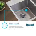 thumbnail image 4 of Elkay Crosstown 31" Rectangular Undermount Single Bowl Kitchen Sink, Silver, 4 of 11