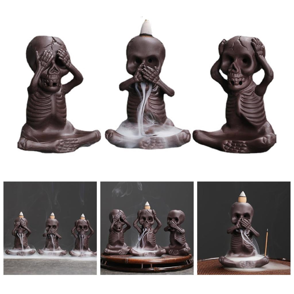 Shape Backflow Incenses Cones Holder, Ceramics Aromatherapys Furnaces Incenses Burners Holder for Home Craft