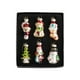 thumbnail image 2 of Juego de adornos navideños de cristal con diseño de muñeco de nieve y árbol para decorar el hogar en las fiestas., 2 of 5