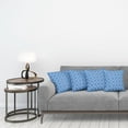 thumbnail image 3 of Ambesonne Blue Throw Pillow Cover 4 Pack, Retro Pattern Revival Tile, 16", Blue Pale Blue, 3 of 7