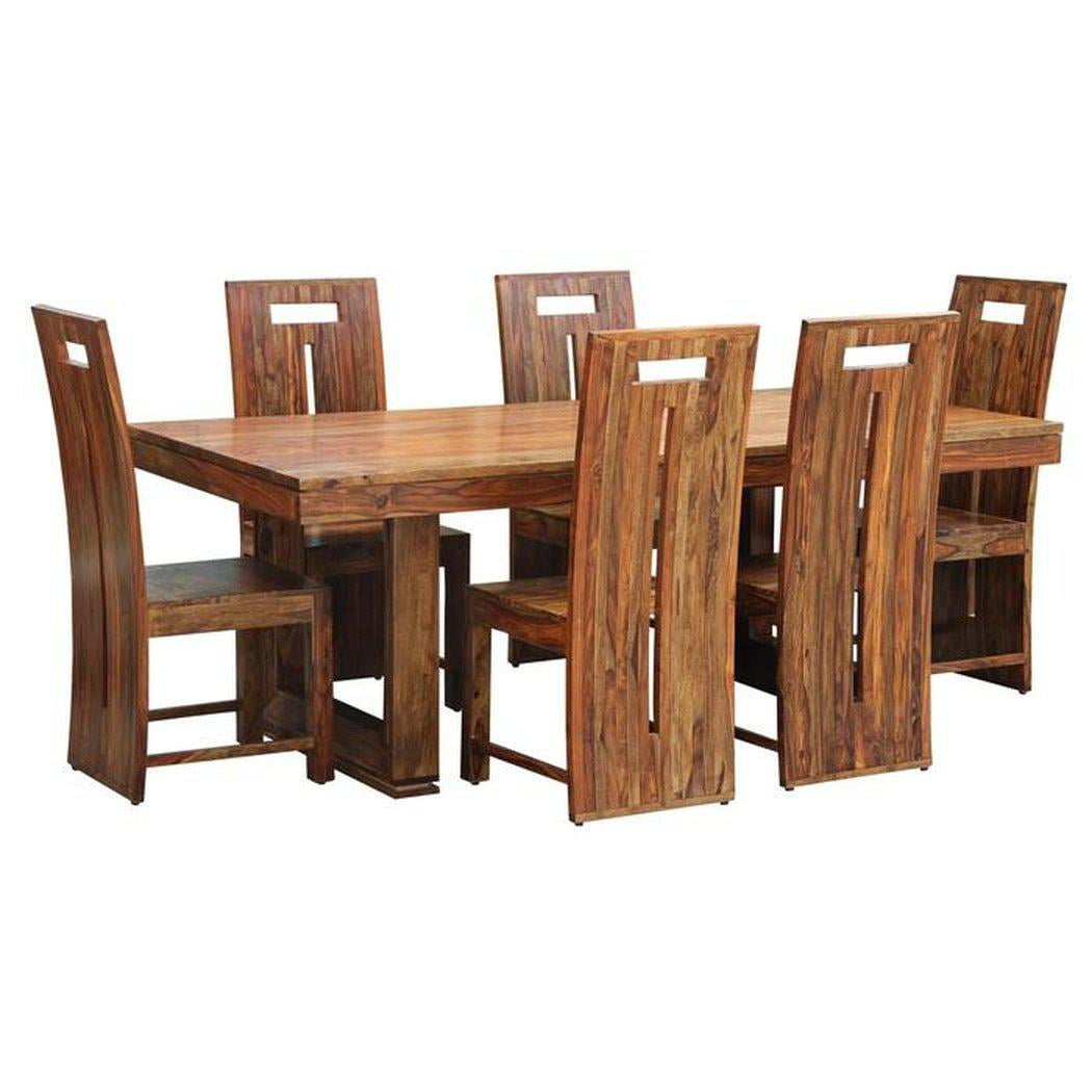 80 Modern Retro Rustic Wood Dining, Contemporary Wooden Dining Table Set