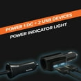 thumbnail image 3 of Armor All 2.1 Amp 2 USB Port Car Charger, 12-24V DC Input, Power Up To 3 Devices, 3 of 10
