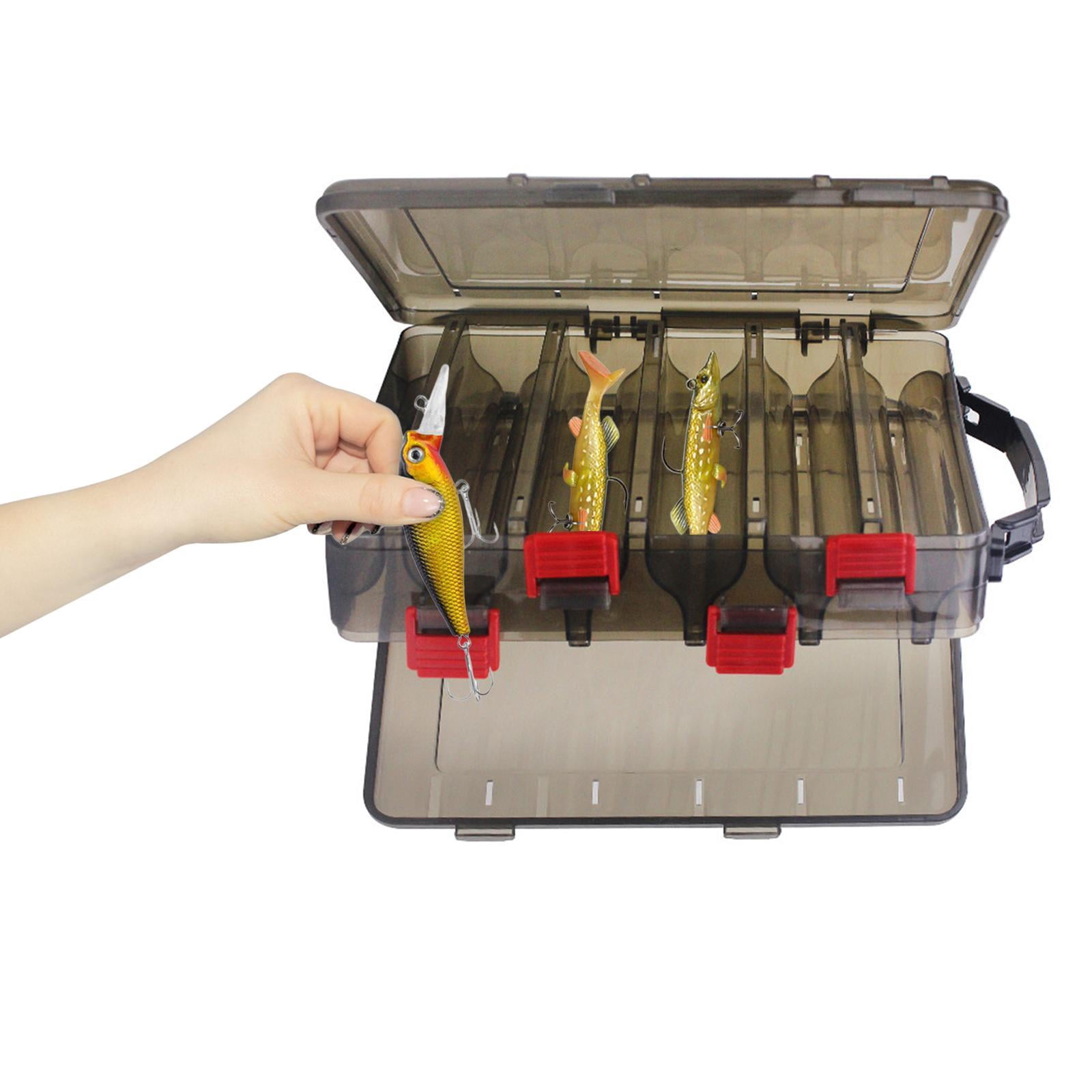 Colaxi Fishing Tackle Box Fishing Accessories Hooks Storage Case Portable Waterproof Container Box 10 Slot