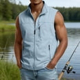 thumbnail image 6 of Men's Windproof Lightweight Collared Golf Vest Outerwear with Pockets, Softshell Sleeveless Jacket for Running Hiking Sports, 6 of 6