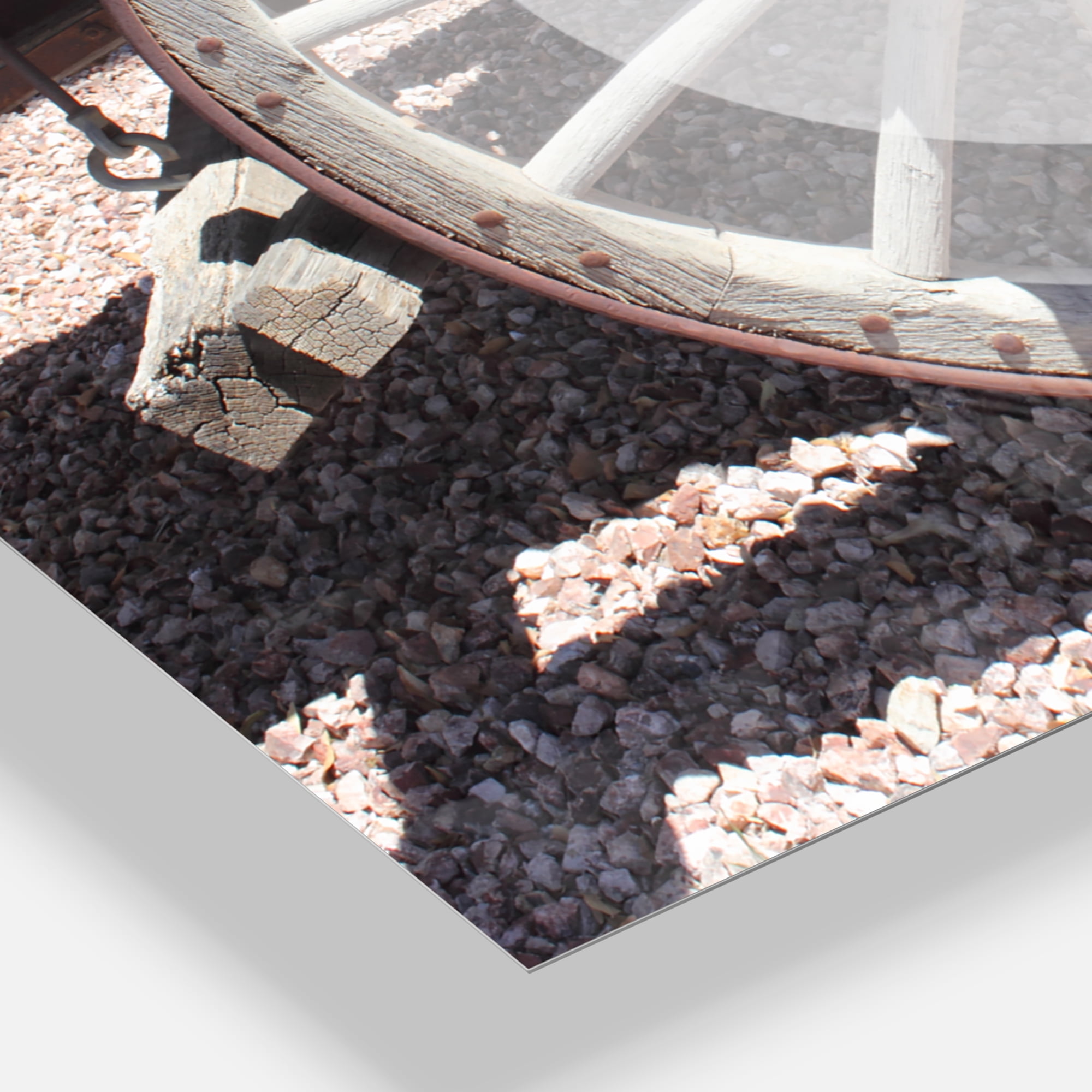 Designart 'Spanish Cottage Carriage Wheel' Farmhouse wall clock