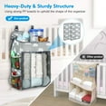 thumbnail image 4 of Baby Diaper Bags, Hanging Nursery Organizer Baby Shower Gifts for Infant Newborn Store Diaper, Grey & White Oxford Large for boys girls, 4 of 6