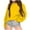 Yellow, variant on Girls Oversized Crewneck Sweatshirts Kids Fashion Fleece Drop Shoulder Pullover