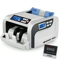 thumbnail image 1 of Money Tech Professional Polymer & Paper Multi-Currency Bill Cash Counter. Canadian Plastic & USD Banknote Counting Machine with Counterfeit Detection and 2 LCD Screens, 1 of 6