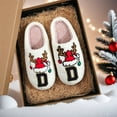 thumbnail image 2 of Taqqpue Christmas Slippers for Women Men Cute Cartoon Winter Plush Furry Funny Slippers Comfy Warm House Shoes for Christmas Gift, 2 of 5