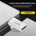 thumbnail image 5 of Fancing USB C Adapter,90 Degree Up and Down Angle USB Type C Male to Female 40Gbps 8K Extender PD 140W Fast Charging,Connector Compatible for Samsung, and More USB-C Device (2 Pack), 5 of 7
