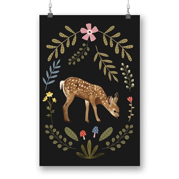 Critters And Foliage B Poster - Victoria Barnes Designs,