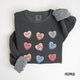 thumbnail image 2 of Valentines Day Comfort Colors Sweatshirt Conversation Heart Mom Teacher Gift for Her Valentines Day Sweater Crewneck Heart Retro Trendy, 2 of 5
