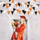 thumbnail image 2 of Orange Black White Halloween Pennant Halloween Triangle Flag Hanging Decoration, 2 of 4