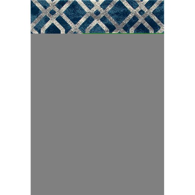 Art Carpet 841864108316 2 x 4 ft. Bastille Collection Fretwork Border Woven Area Rug, Blue